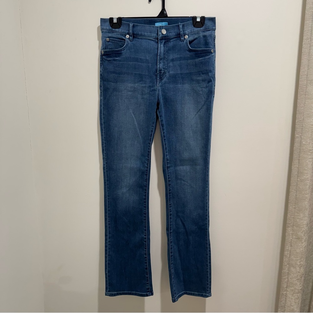 J.McLaughlin Cropped Straight Leg Jeans Medium Wash‎ Stretch Denim Womens Size 2